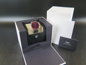 IWC Portugieser Chronograph Burgundy Dial IW371616 NEW