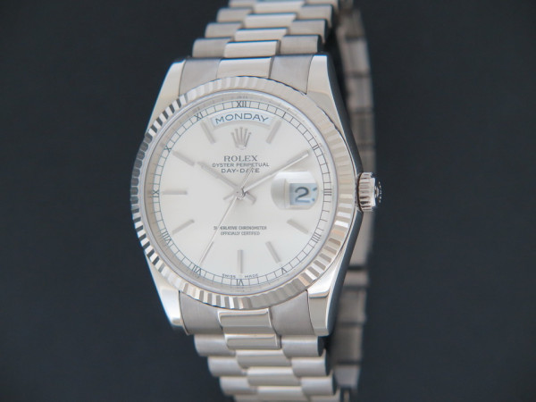 Rolex - Day-Date White Gold Silver Dial 118239