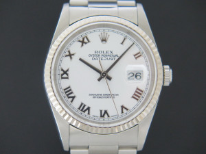 Rolex Datejust White Roman Dial 16234