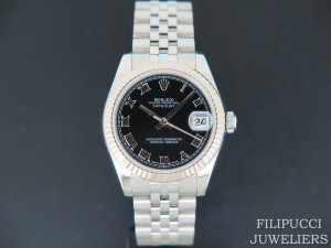 Rolex Datejust Black Roman Dial 178274