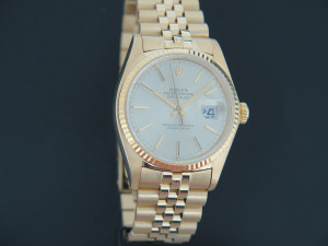 Rolex Datejust Yellow Gold Silver Dial 16018