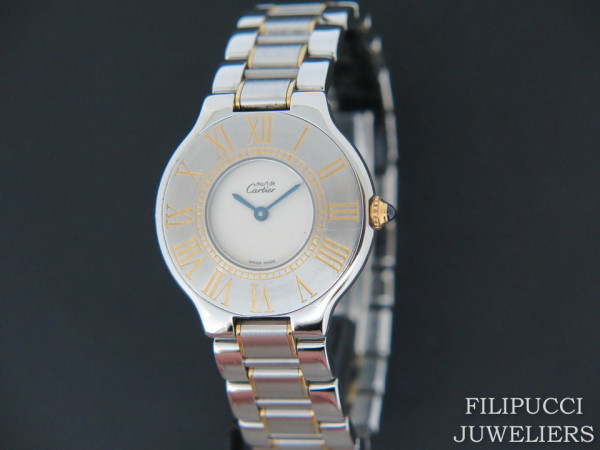 Cartier - Must 21 Gold/Steel Ivory Dial  