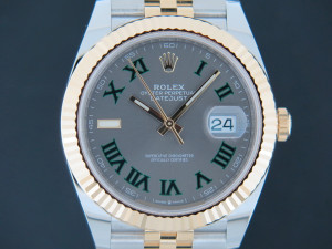 Rolex Datejust 41 Gold/Steel Slate Roman Dial 126333 NEW
