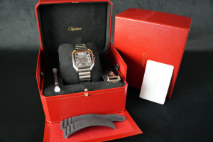 Cartier Santos Large Date ADLC Steel Roman Dial WSSA0037