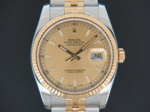 Rolex Datejust Gold/Steel Champagne Dial 116233