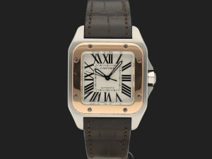 Cartier Santos 100 MM Rose Gold/Steel Automatic 2878
