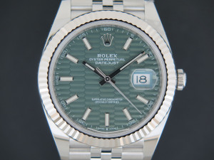 Rolex Datejust 41 Mint Green Motif Dial 126334 NEW