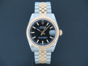 Rolex Datejust 31 Gold/Steel Black Dial 178273