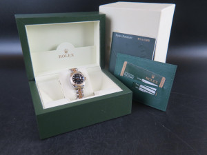 Rolex Lady-Datejust Gold/Steel Black Dial 179173