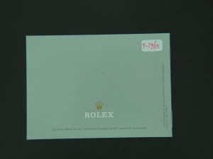 Rolex Submariner Booklet English