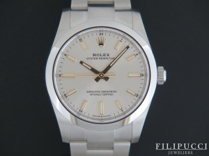 Rolex Oyster Perpetual 34 Silver Dial 124200 NEW MODEL