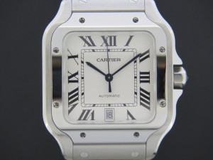 Cartier Santos Large Date Steel Roman Dial WSSA0009 / 4072