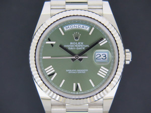 Rolex Day-Date White Gold 40 Green Dial 99% NEW 228239