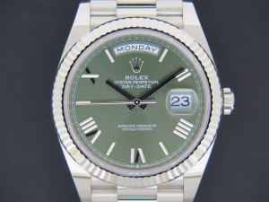 Rolex Day-Date White Gold 40 Green Dial 99% NEW 228239