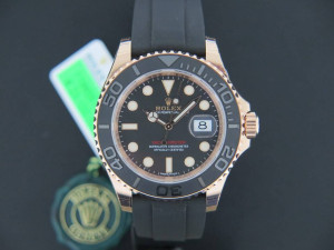 Rolex Yacht-Master Everose Gold Oysterflex NEW  FULL STICKERS 