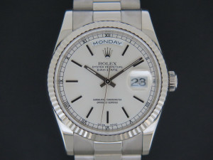 Rolex Day-Date White Gold Silver Dial 118239