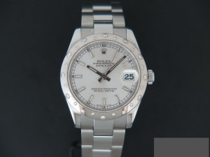 Rolex Datejust 31mm BombÃ© Diamonds Silver Dial 178344 