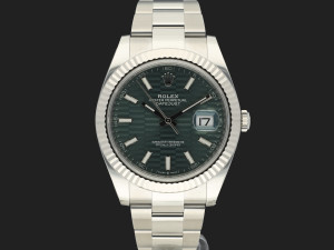 Rolex Datejust 41 Mint Green Motif Dial 126334 NEW