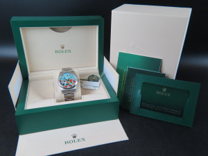 Rolex Oyster Perpetual 41 Turquoise Celebration Dial 124300 NEW