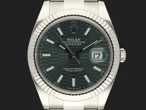Rolex Datejust 41 Mint Green Motif Dial 126334 NEW
