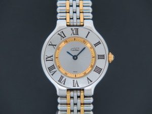 Cartier Must 21 Gold/Steel Grey Dial 1340