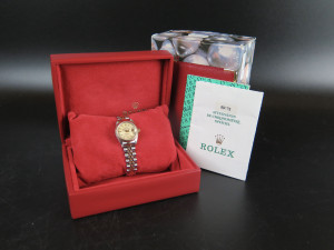 Rolex Lady Datejust Champagne Tapestry Dial 69173