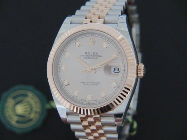 Rolex - Datejust II Rose gold / Steel Diamond Dial Newest Model 41 NEW