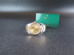 Rolex Datejust 41 Gold/Steel Champagne Diamond Dial 126333