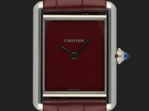 Cartier Tank Must Large Burgundy Dial WSTA0054 NEW
