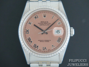 Rolex Datejust Pink Roman Dial 16220