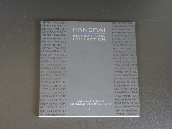 Panerai - Radiomir 8 Days Instructions Booklet 