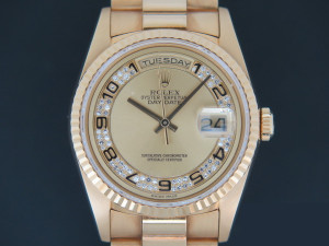 Rolex Day-Date Yellow Gold Champagne Diamond Dial 18238