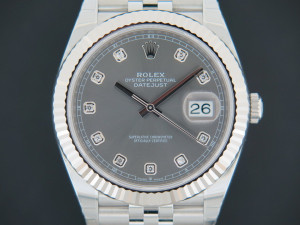 Rolex Datejust 41 Rhodium Diamond Dial NEW 126334 FULL STICKERS