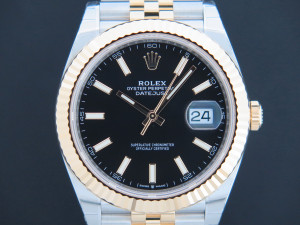 Rolex Datejust 41 Gold/Steel Black Dial 126333 NEW FULL STICKERS