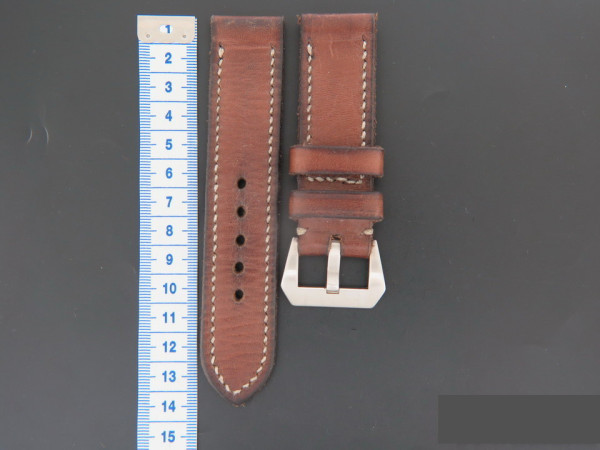 Panerai - Vintage-style Shell Cordovan Leather Strap 25 MM with Buckle