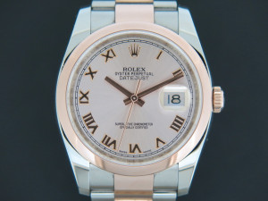 Rolex Datejust Rosegold / Steel 116201 Pink Dial 