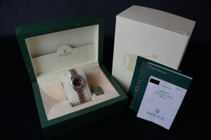 Rolex Lady-Datejust 26 Everose/Steel Black Diamond Dial 179171