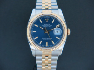 Rolex Datejust Gold/Steel Blue Dial 116233