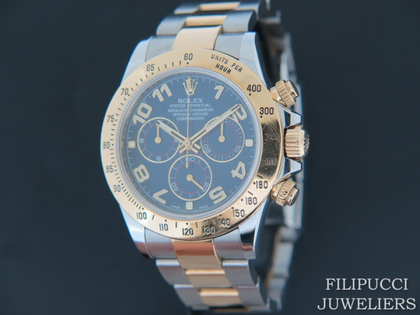 Rolex - Daytona Gold/Steel 116523 Blue Racing Dial 