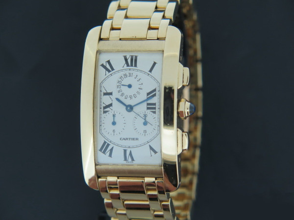 Cartier - Tank Americaine Chronoflex Yellow Gold W2601156