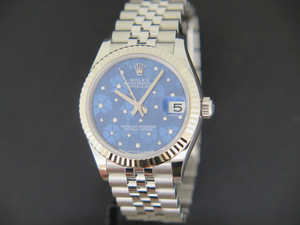 Rolex - Datejust 31 Azzuro Floral Diamond Dial 278274 NEW 