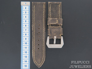 Panerai Vintage-style Calfskin Leather Strap 27 MM with Buckle