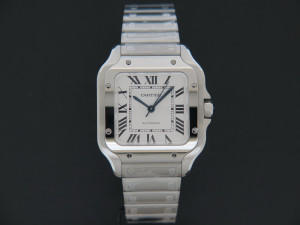 Cartier Santos Medium Steel Roman Dial NEW WSSA0029