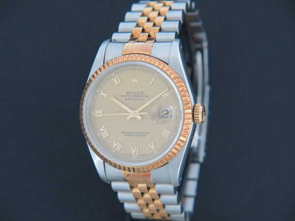 Rolex - Datejust Gold/Steel Champagne Roman Dial 16233