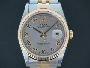 Rolex Datejust Gold/Steel 16233 Grey Dial