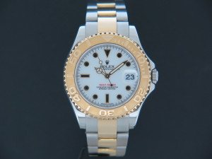 Rolex Yacht-Master Midsize Gold / Steel 168623 White Dial  