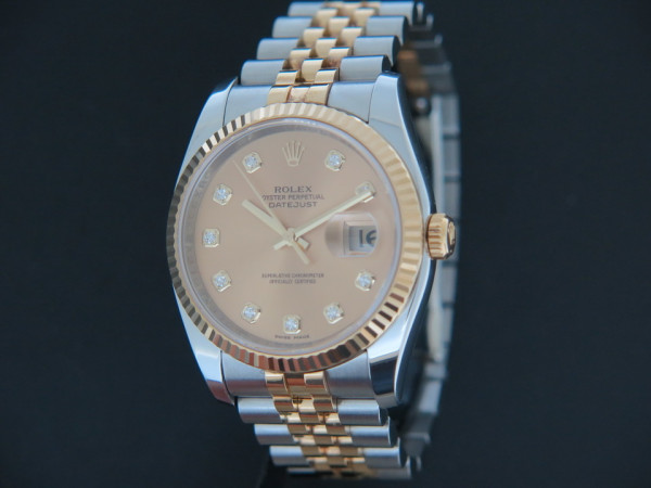 Rolex - Datejust Gold/Steel Champagne Diamond Dial 116233 