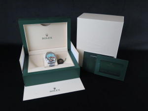 Rolex Oyster Perpetual 41 Turqoise Celebration Dial 124300 NEW
