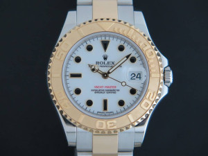 Rolex Yacht-Master Midsize Gold / Steel 168623 White Dial