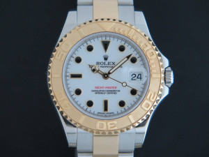 Rolex Yacht-Master Midsize Gold / Steel 168623 White Dial 